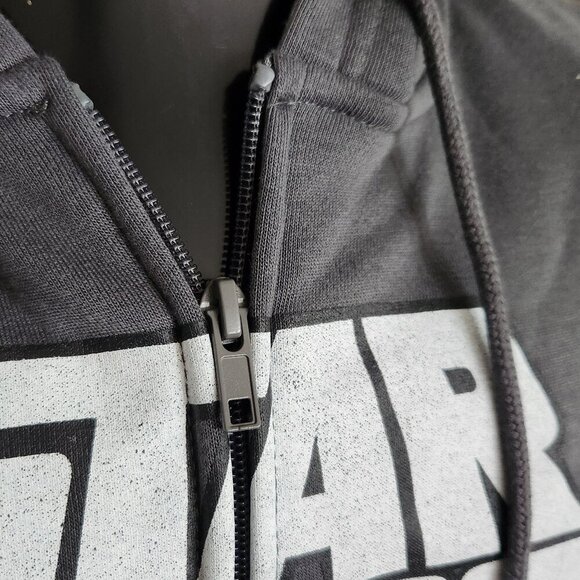 Disney Star Wars Zipper Up Hoodie, NWT, Men's Large, Logo front graphic on back - Picture 3 of 12